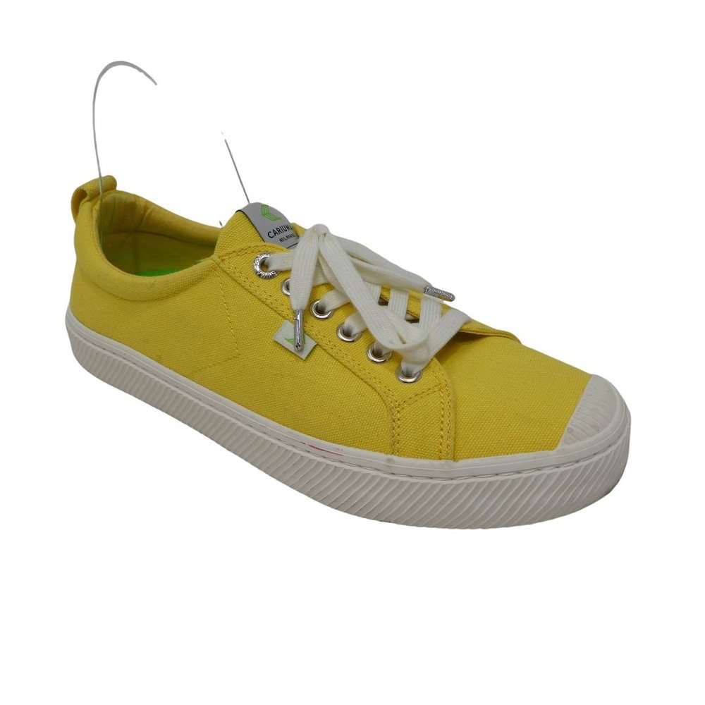 Cariuma OCA Low Unisex Sneakers Mens 8.5 Womens 10 Vibrant Yellow Canvas